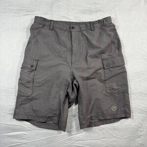 Novara Mens Gray Padded Mountain Bike Cargo Shorts Sz M MTB Trail